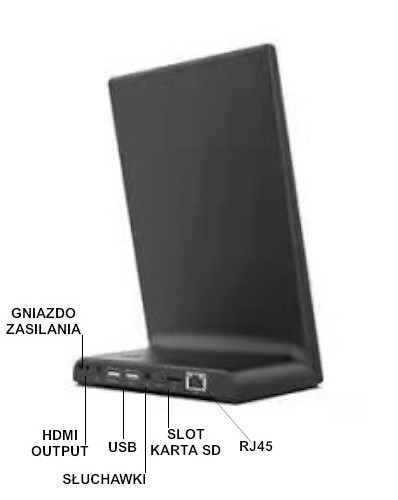Tablet reklamowy poziomy - ekspozytor 10,1" - biały lub czarny